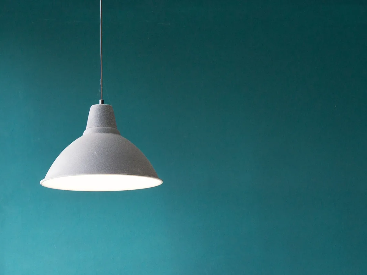 Designer pendant lighting in a home